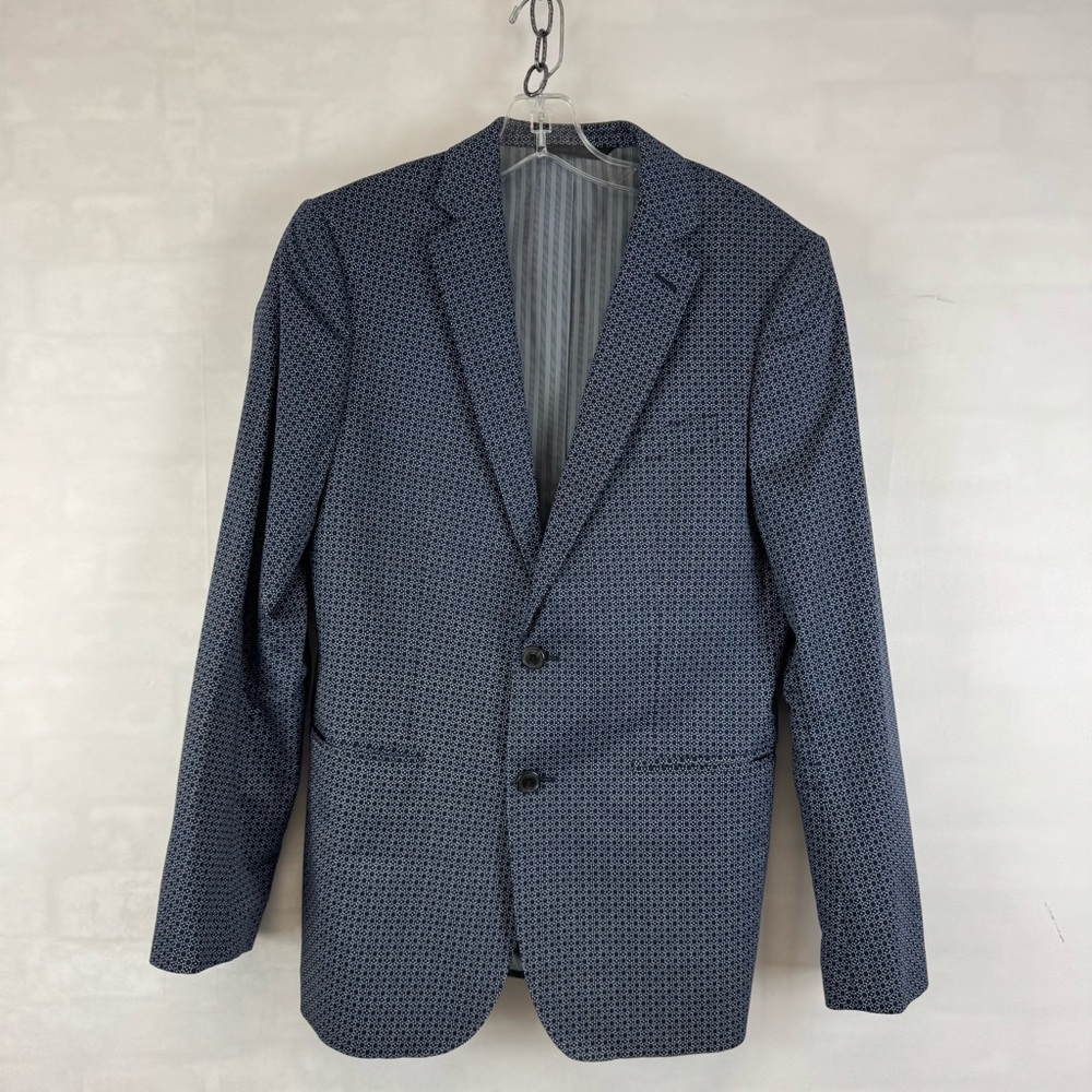 Banana Republic Navy Geometric Blazer Sport Coat Men’s 38R Standard Fit